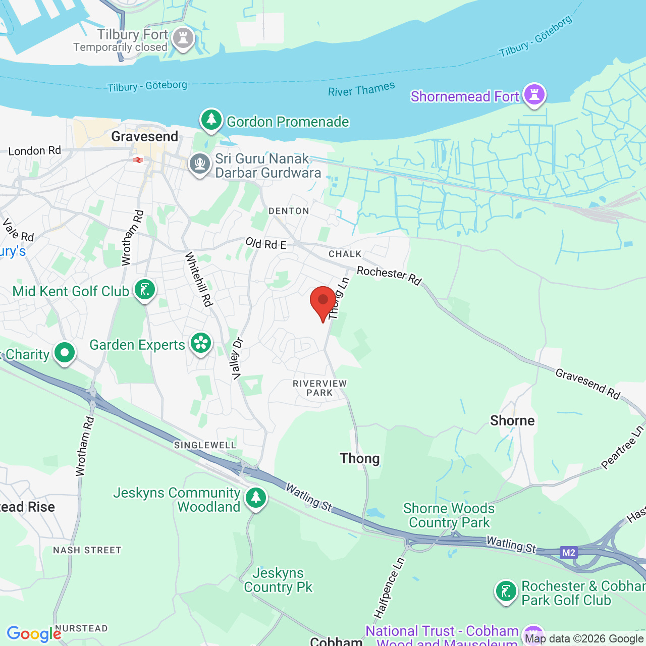 Map displaying job location