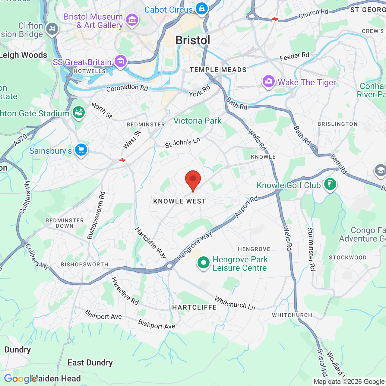Map displaying job location