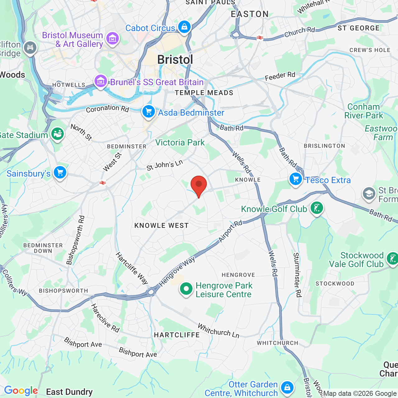 Map displaying job location