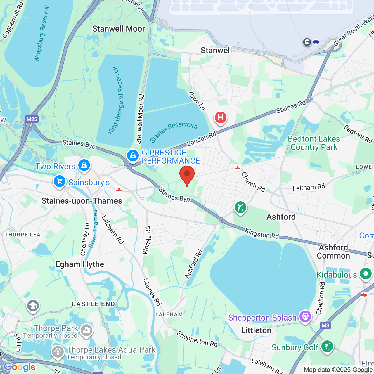 Map showing location of HMP Bronzefield Woodthorpe Road, Ashford, Middlesex, TW15 3JZ, United Kingdom, TW15 3JZ