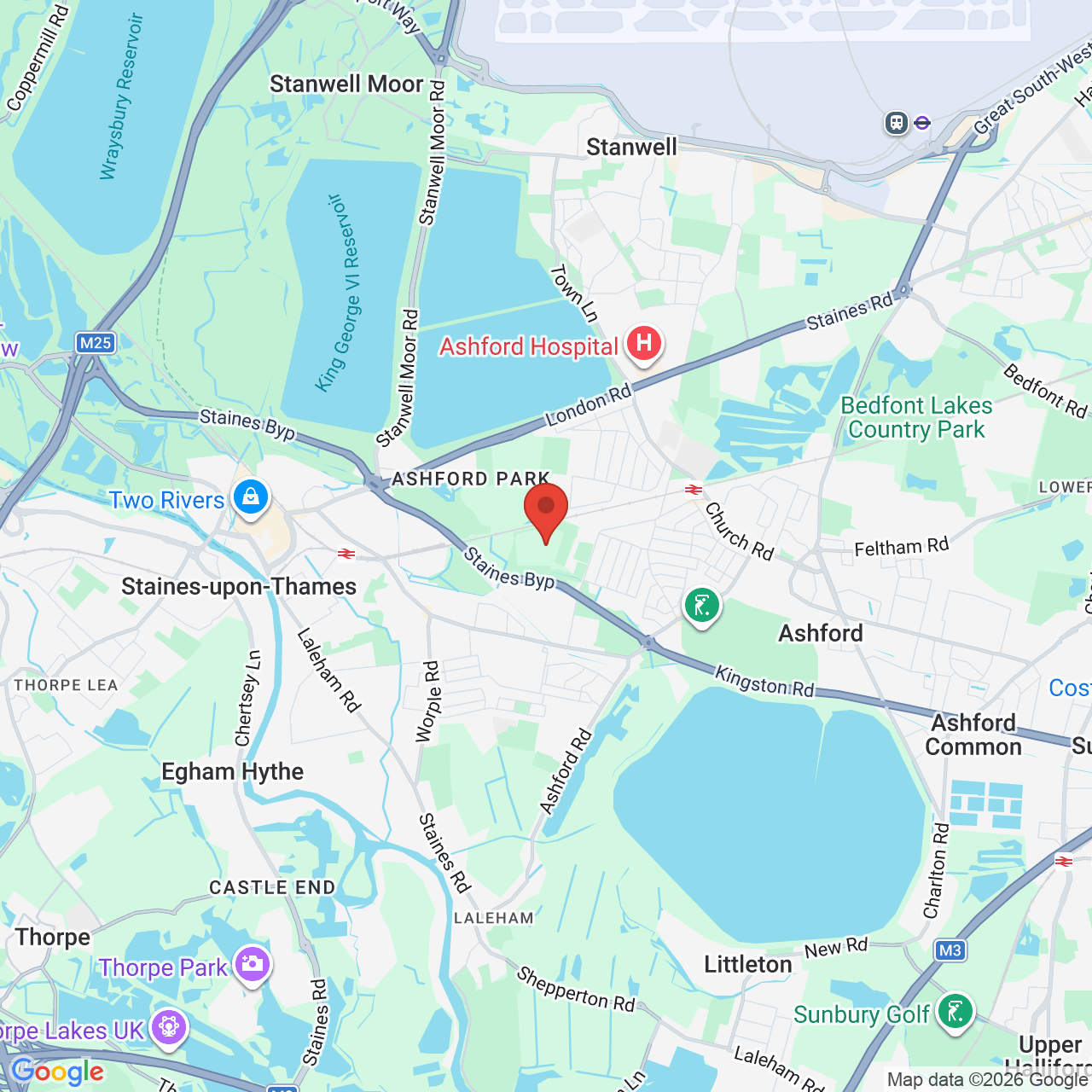 Map displaying job location