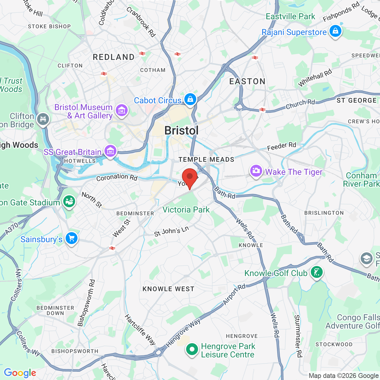Map displaying job location