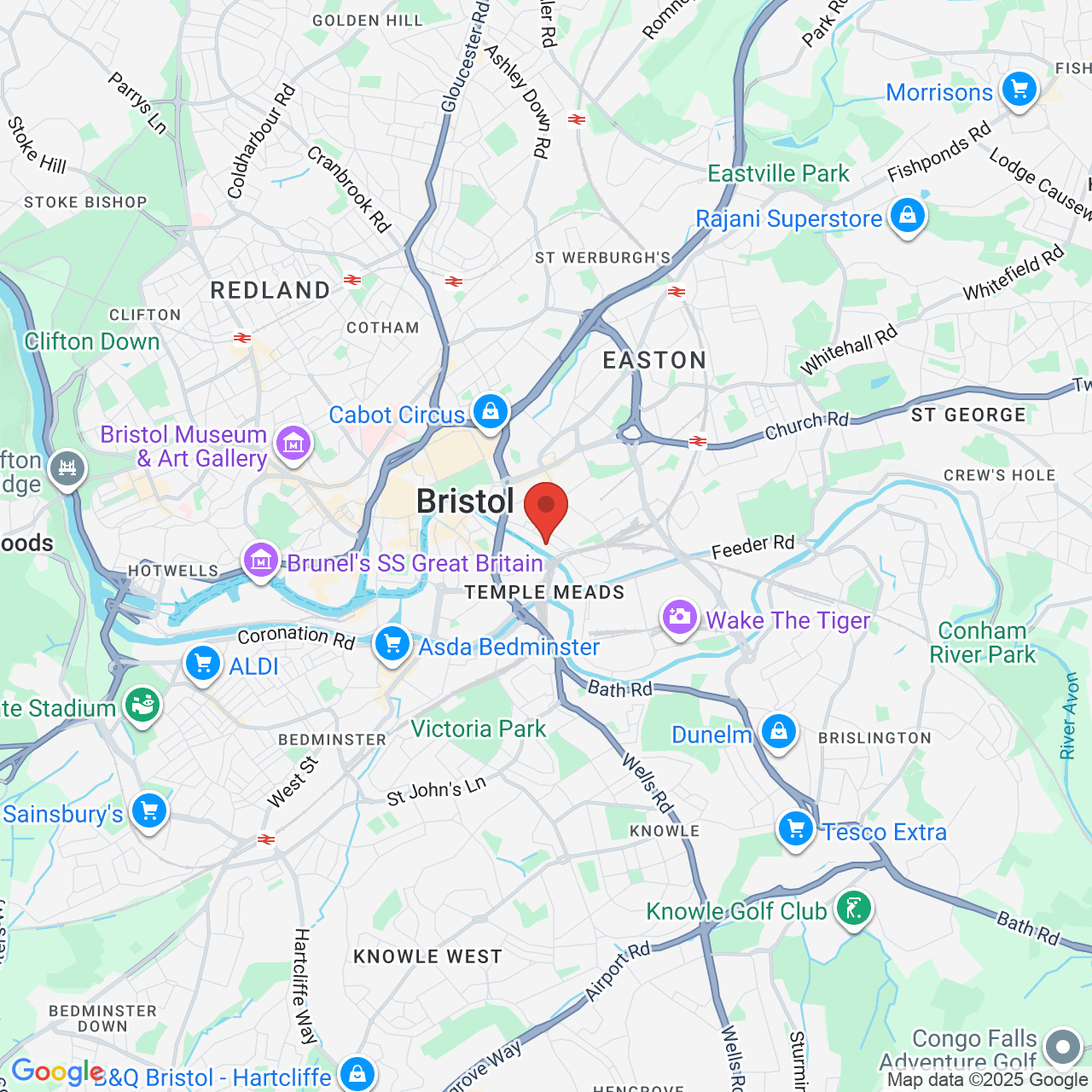 Map displaying job location