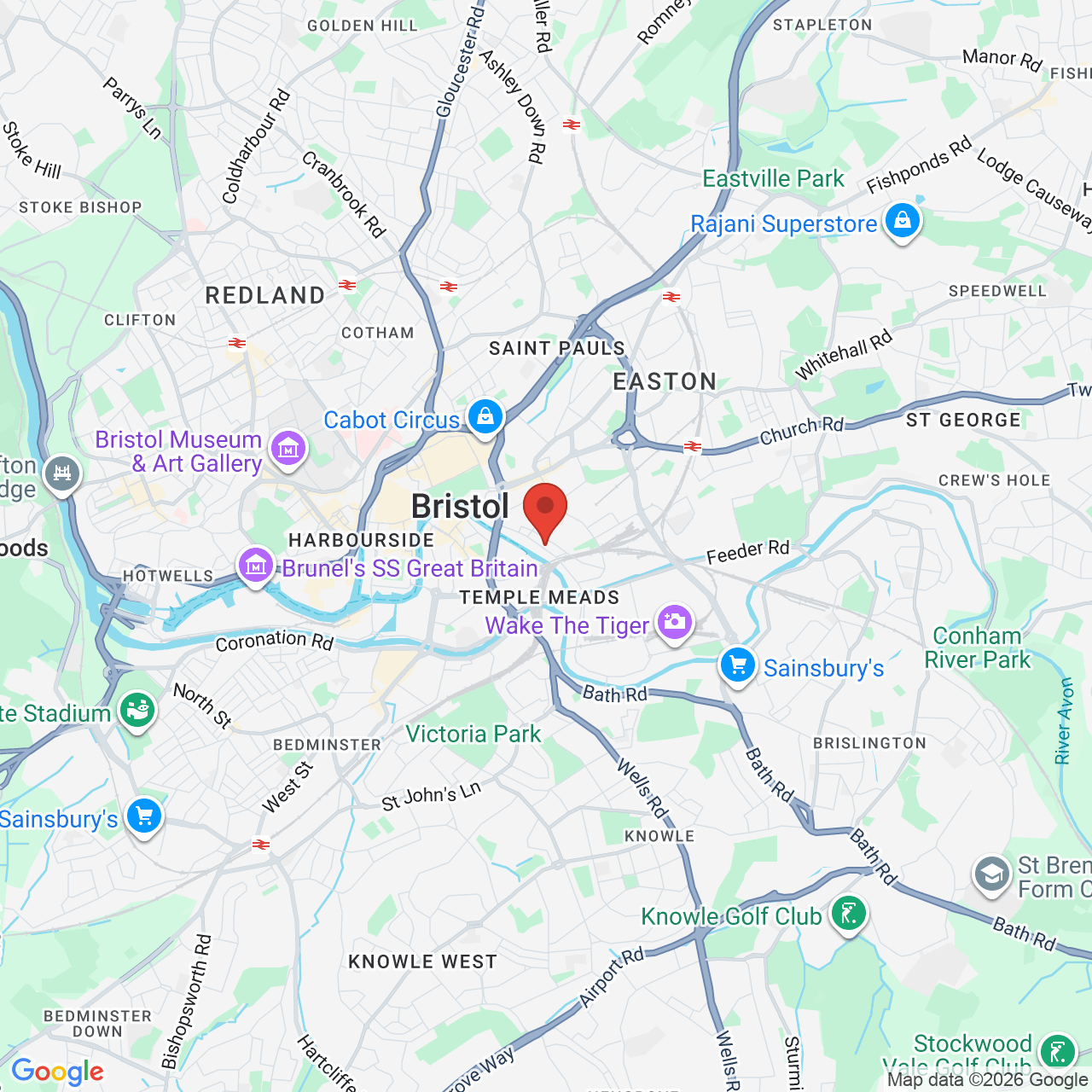 Map displaying job location