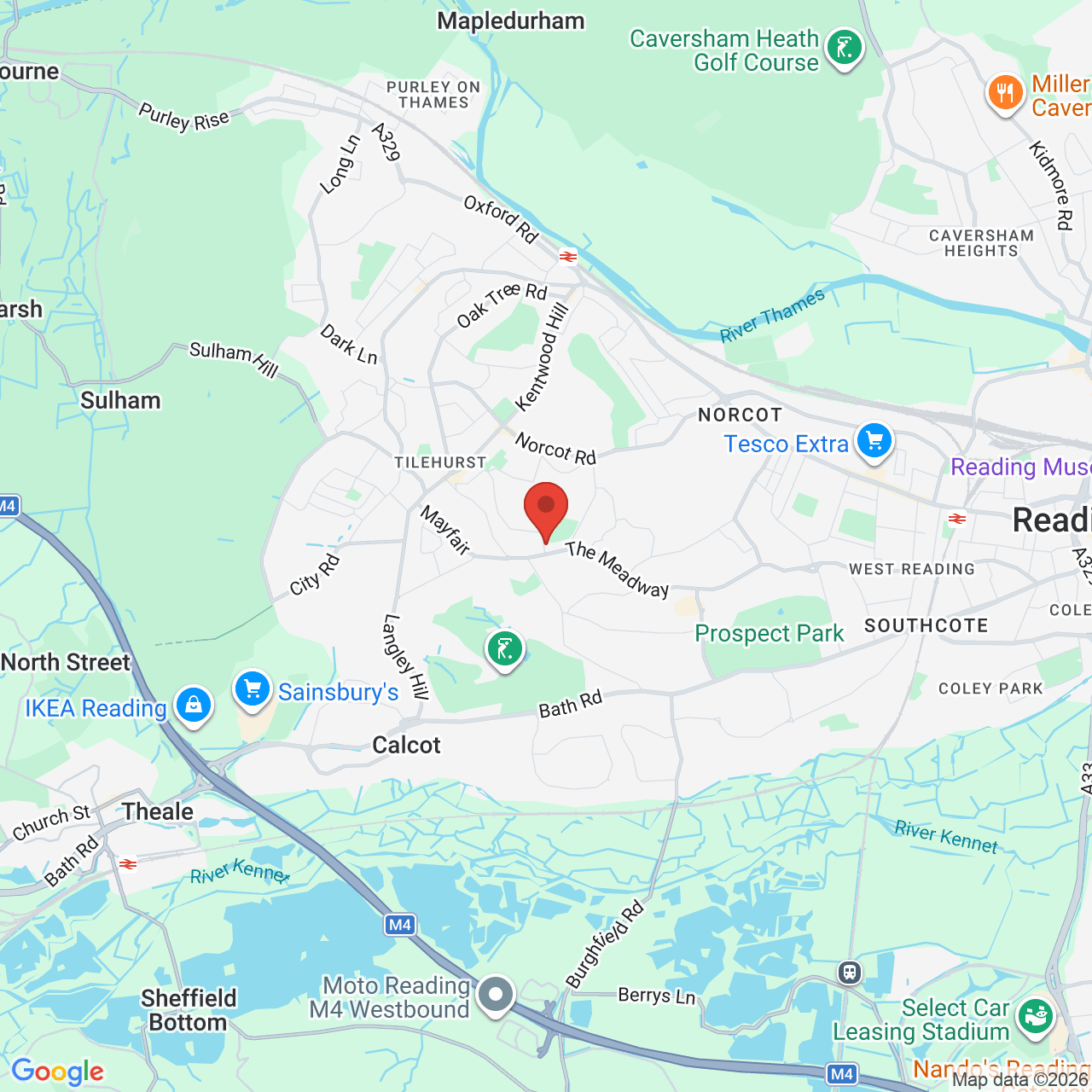 Map displaying job location