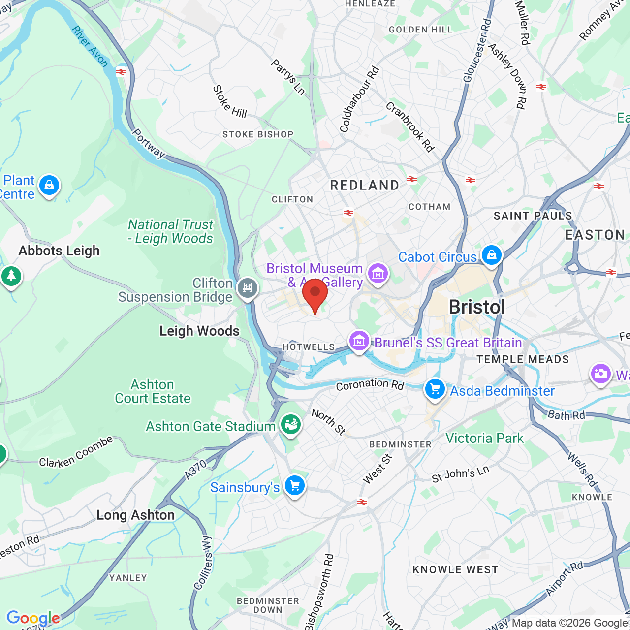 Map displaying job location
