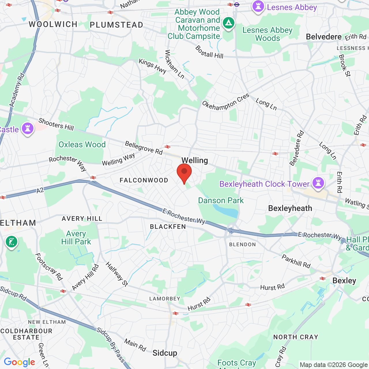 Map displaying job location