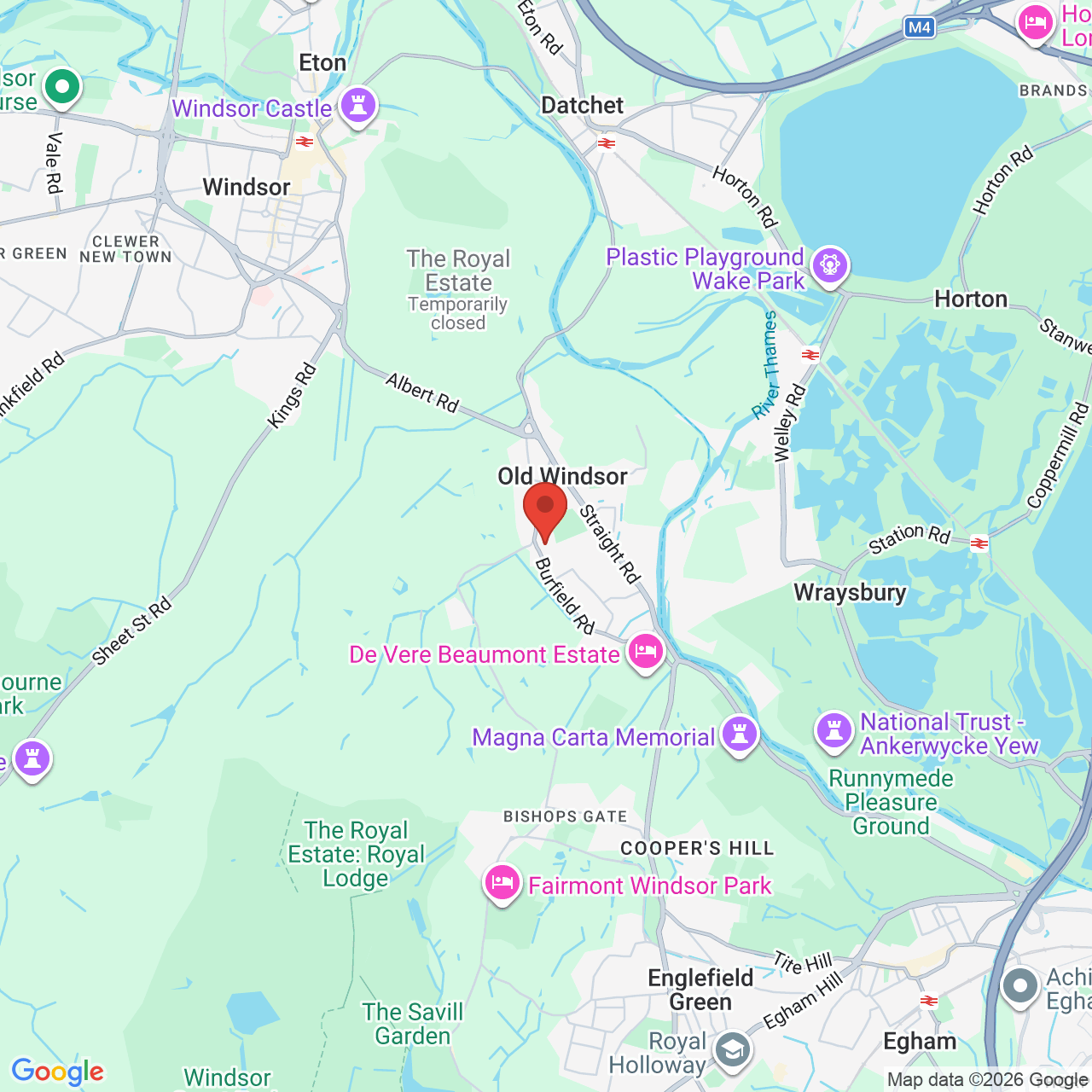 Map displaying job location