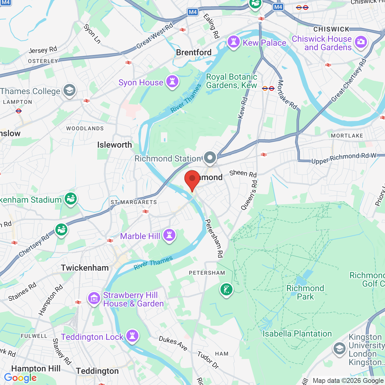 Map displaying job location