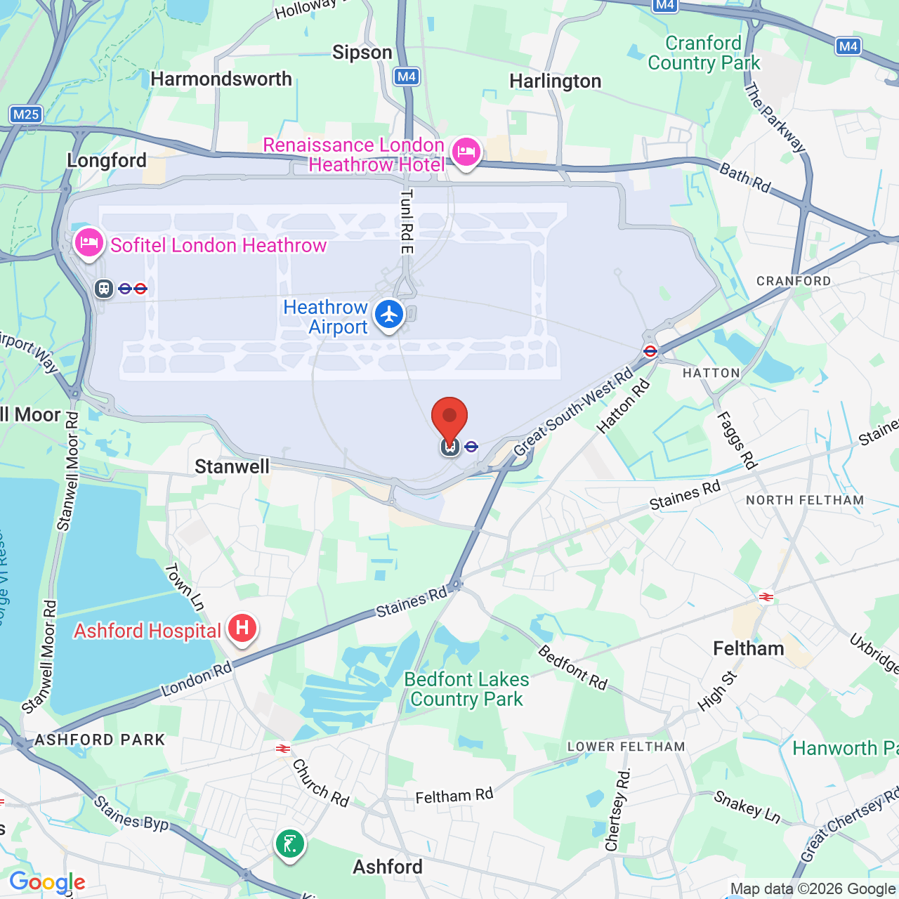Map displaying job location