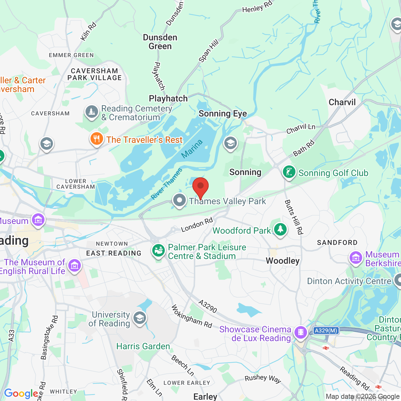 Map displaying job location