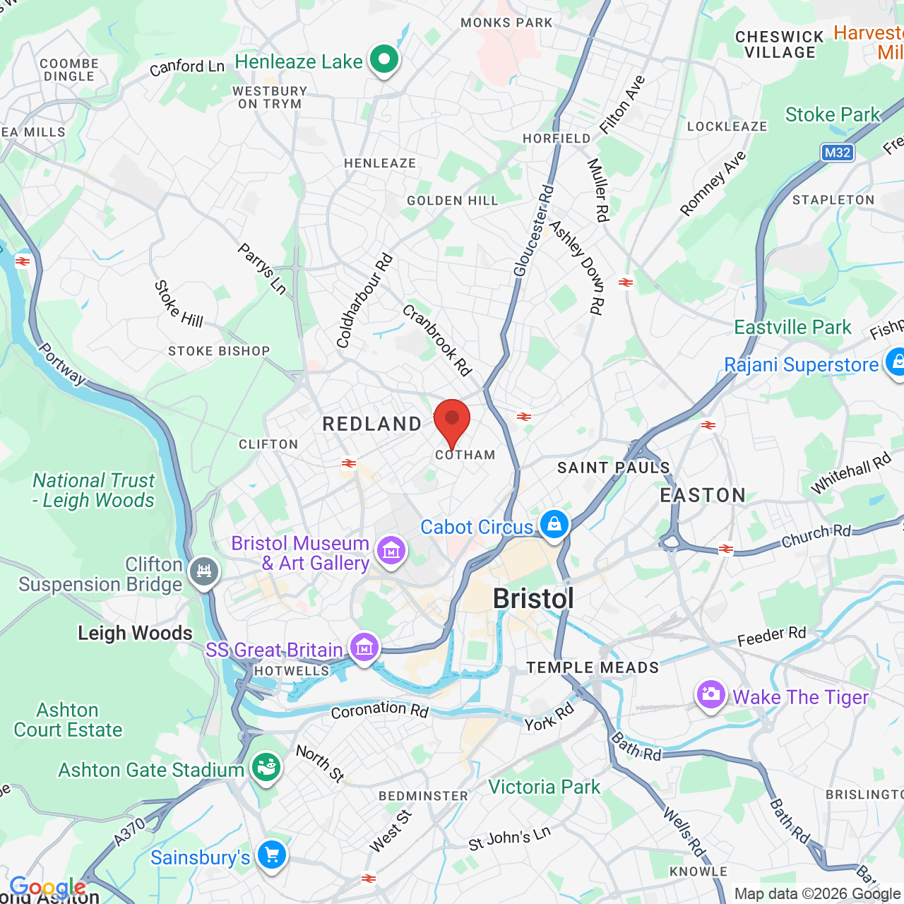 Map displaying job location