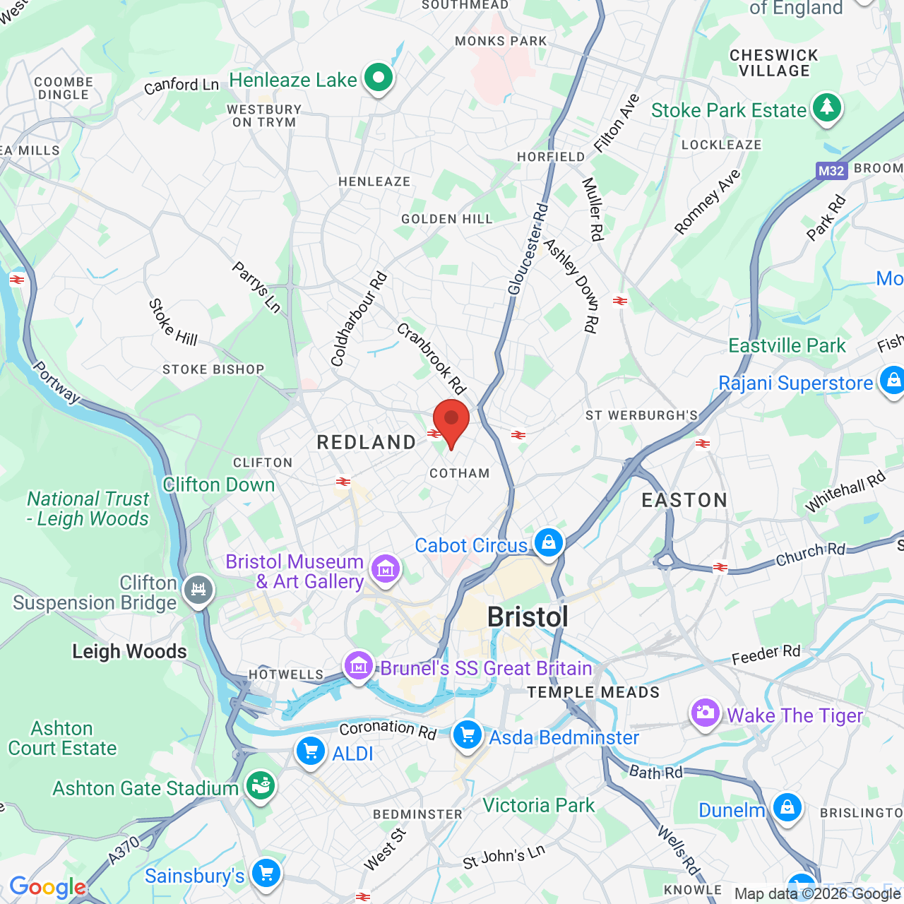 Map displaying job location