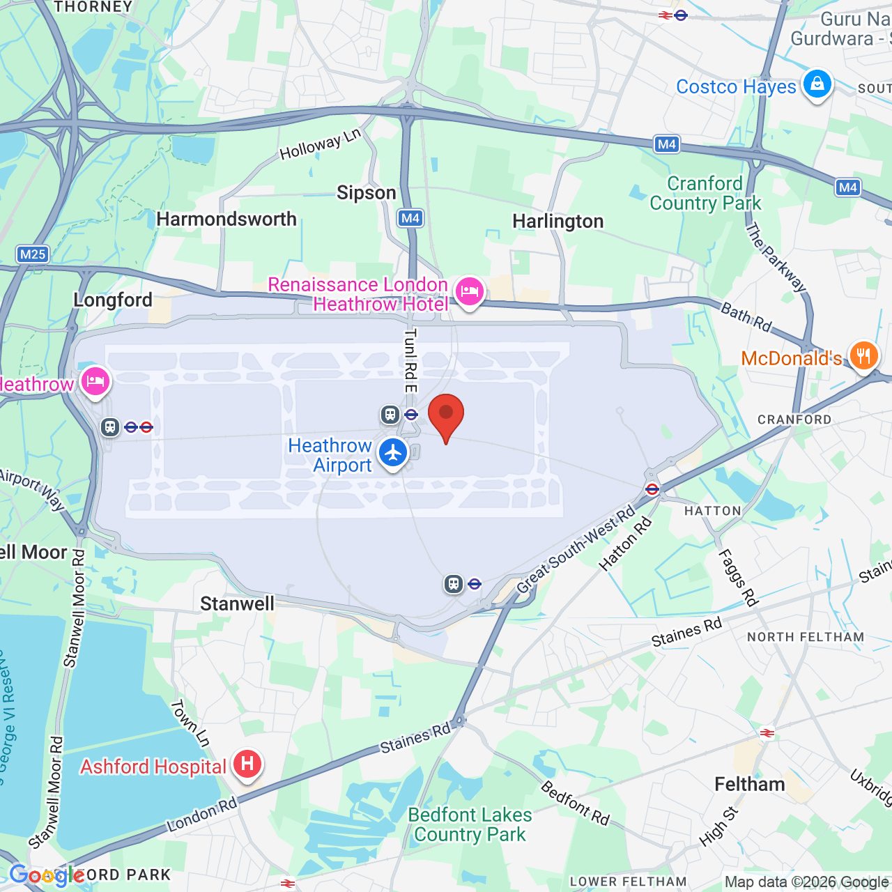 Map displaying job location