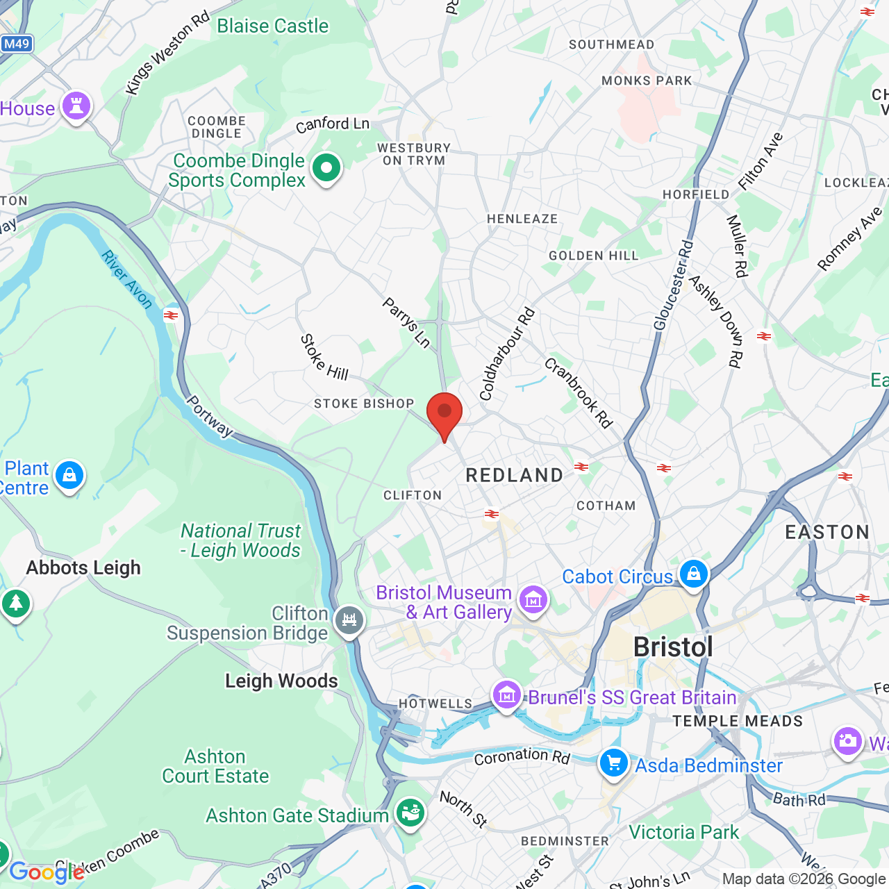 Map displaying job location