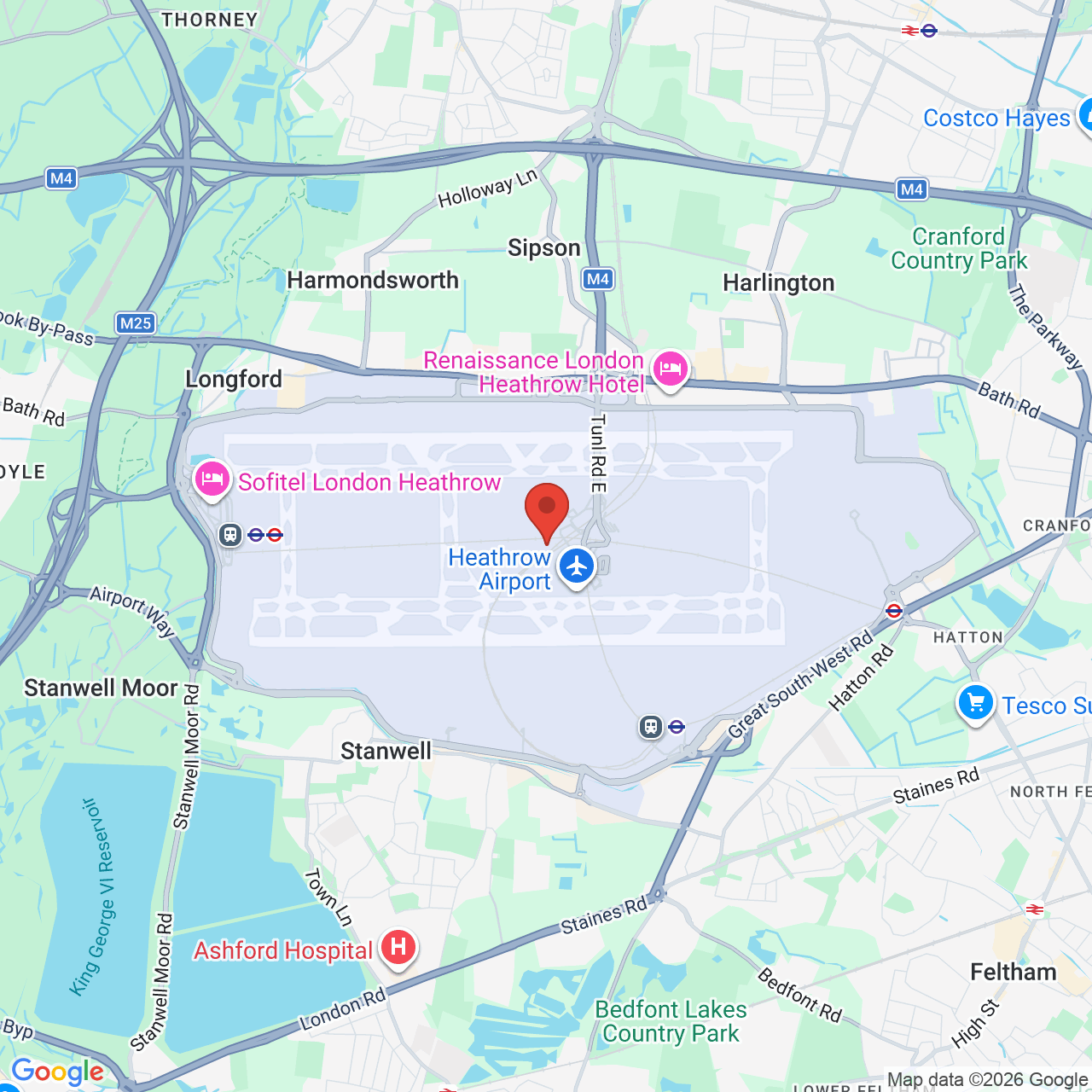 Map displaying job location