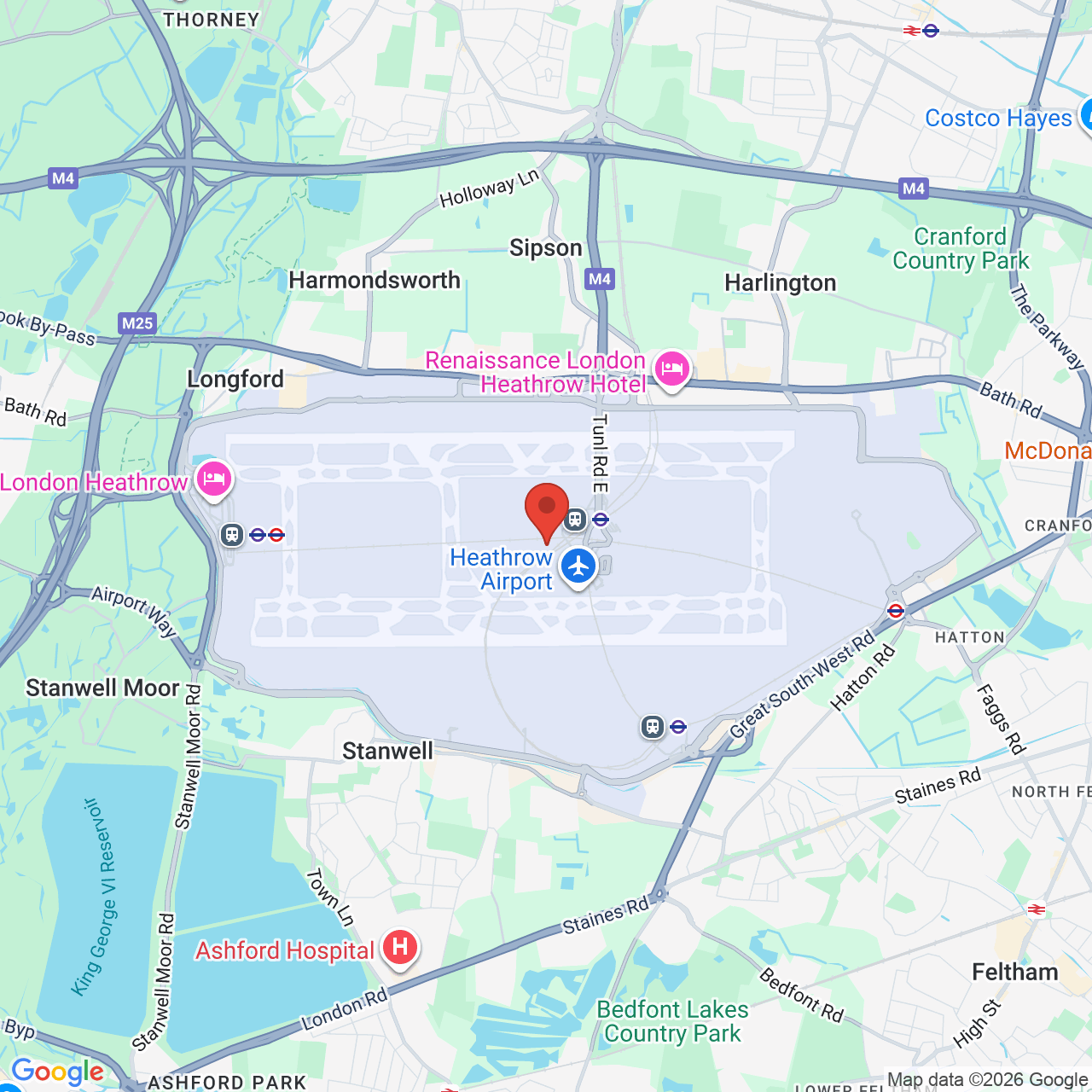 Map displaying job location