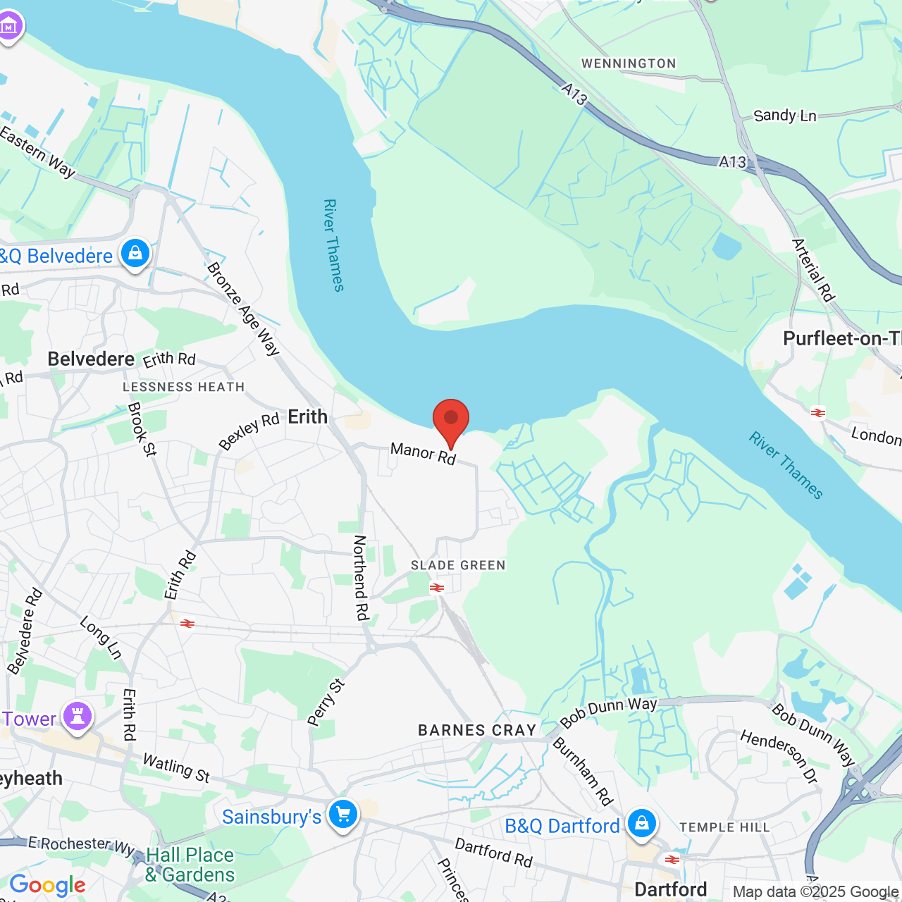 Map displaying job location