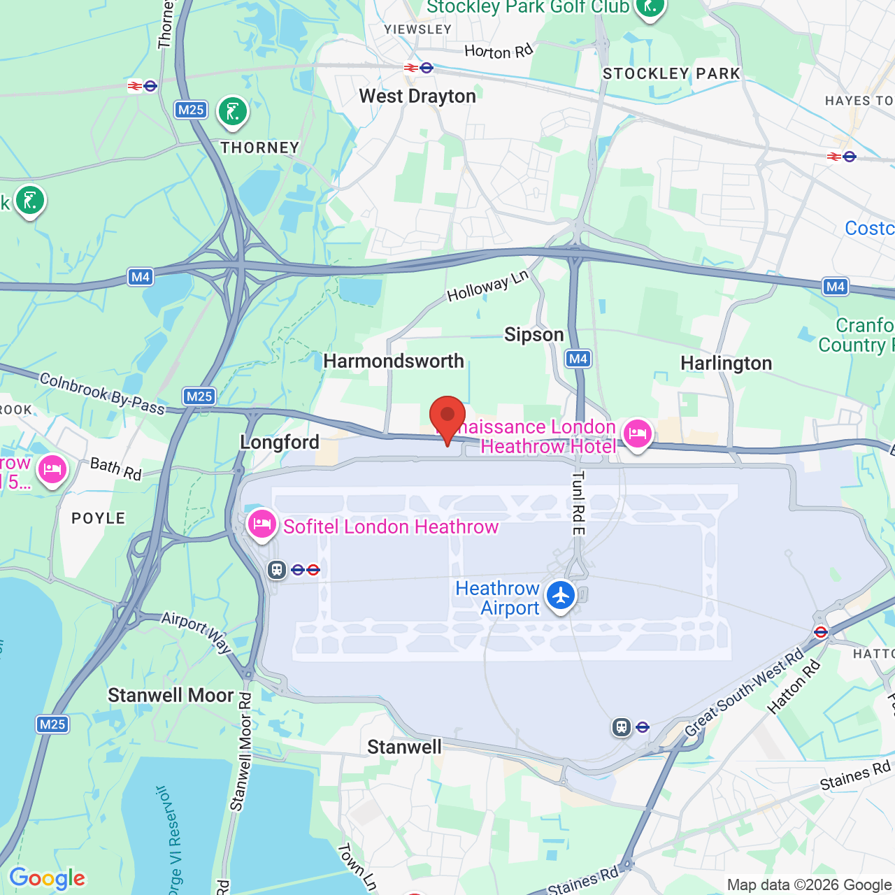 Map displaying job location
