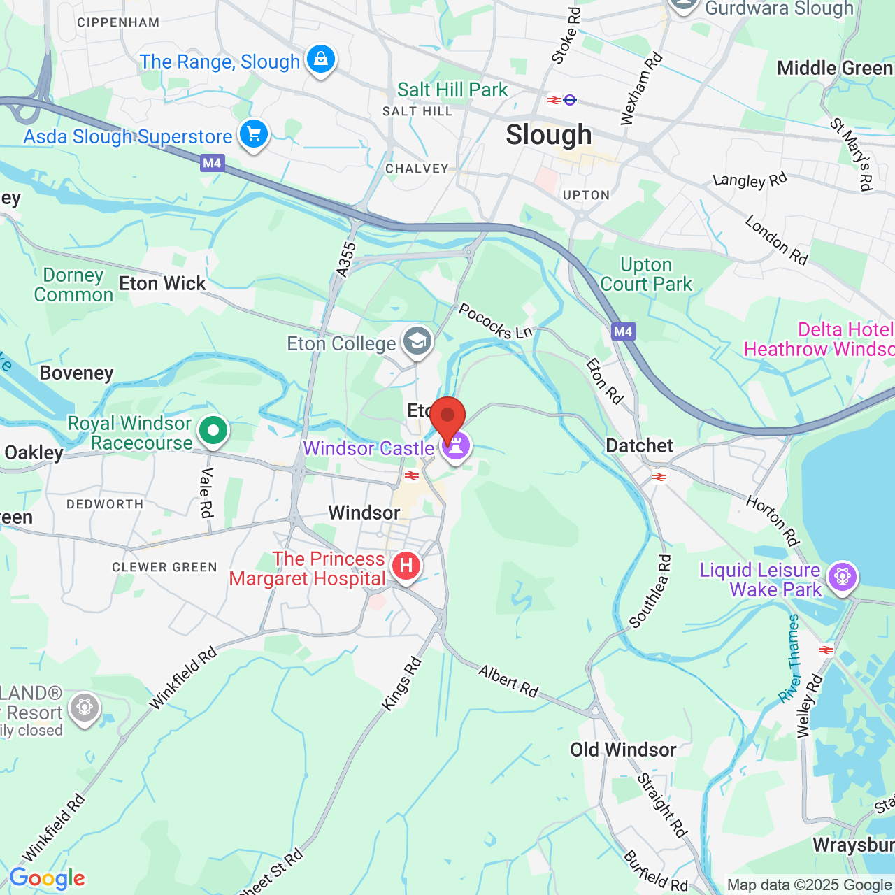 Map displaying job location