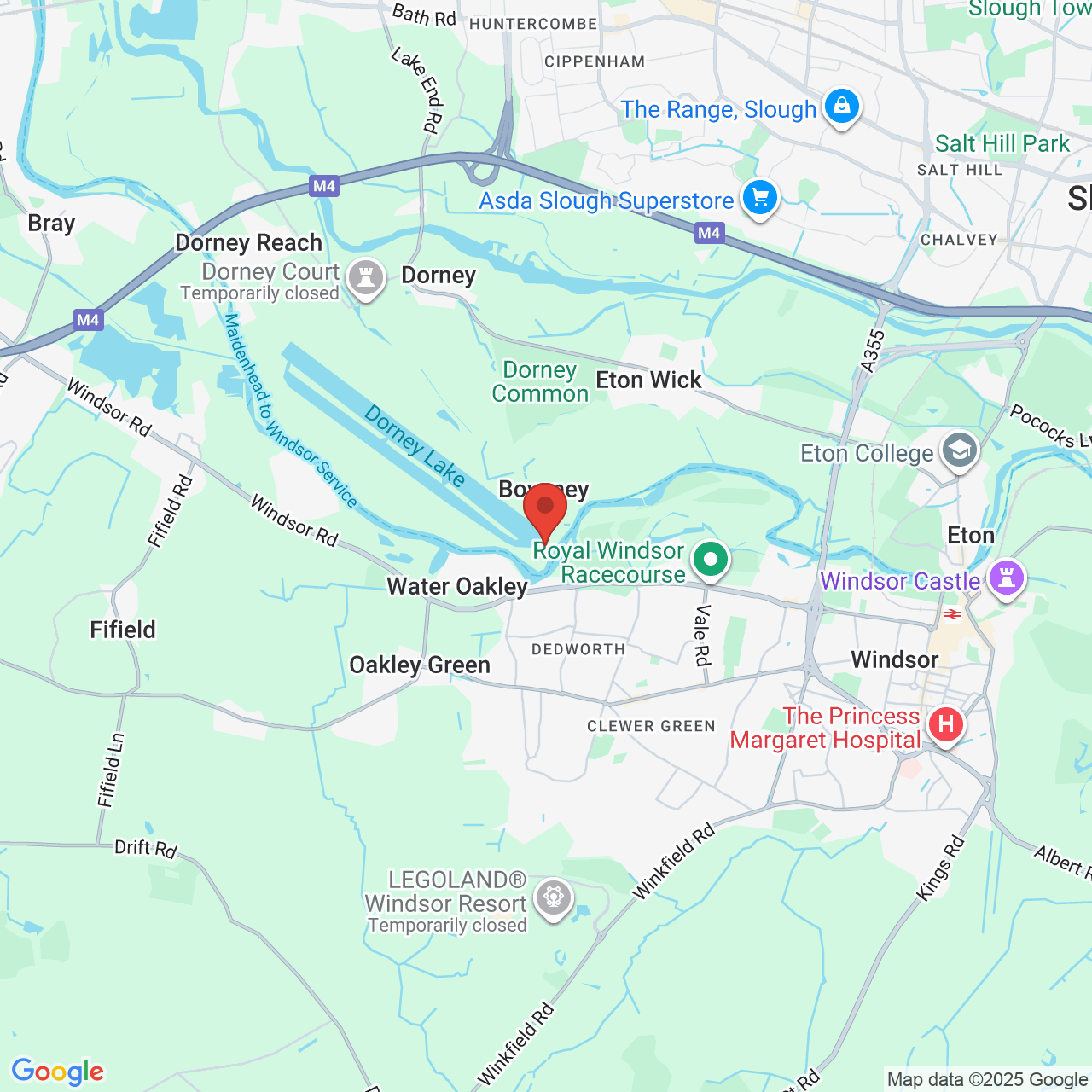 Map displaying job location