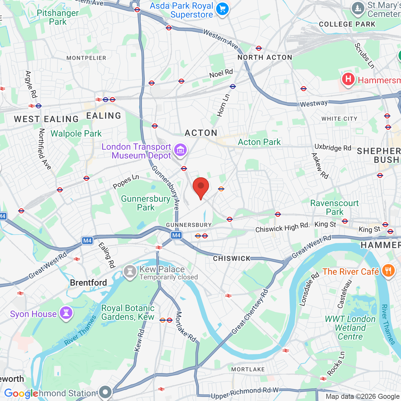 Map displaying job location