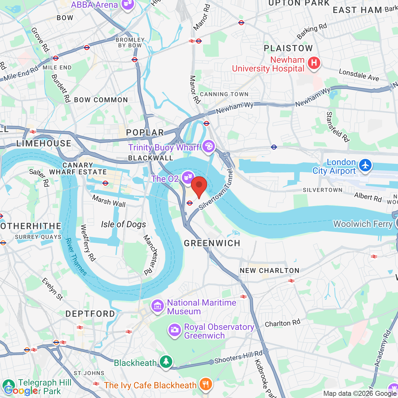 Map displaying job location