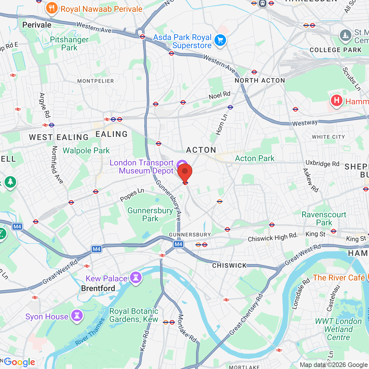Map displaying job location
