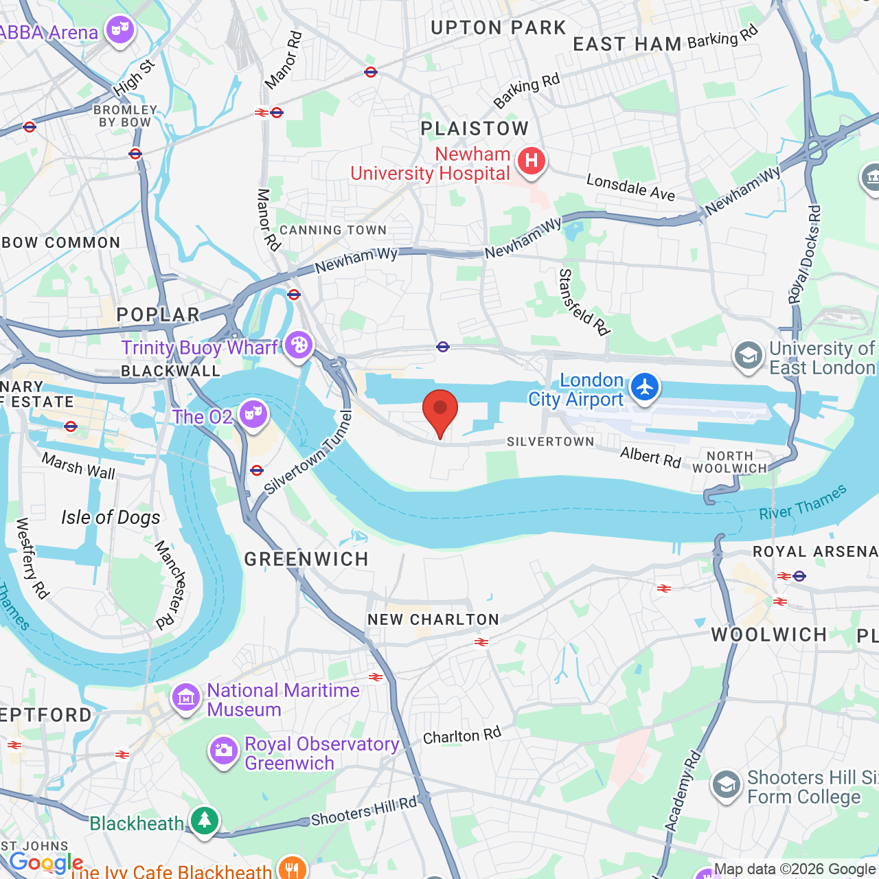Map displaying job location