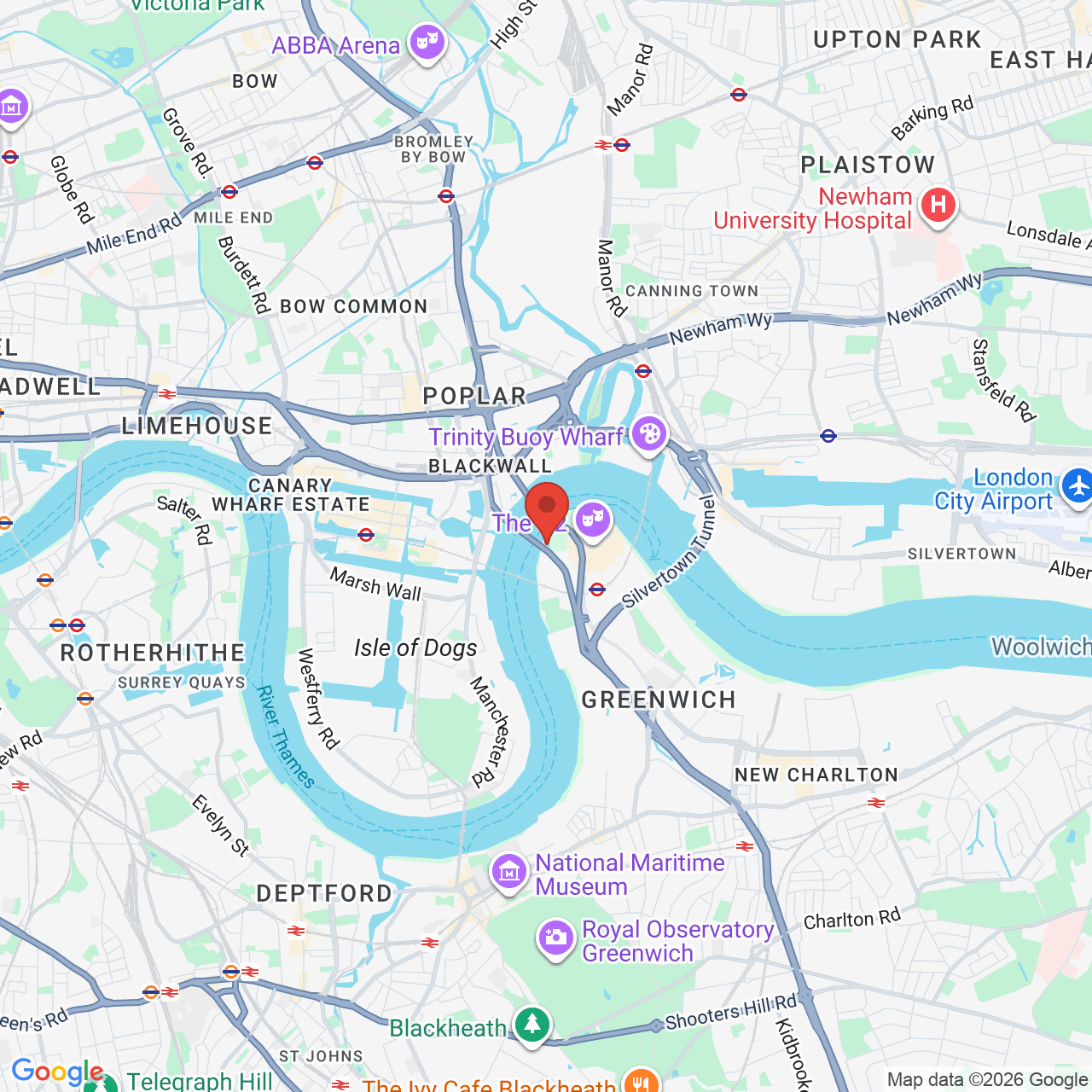 Map displaying job location