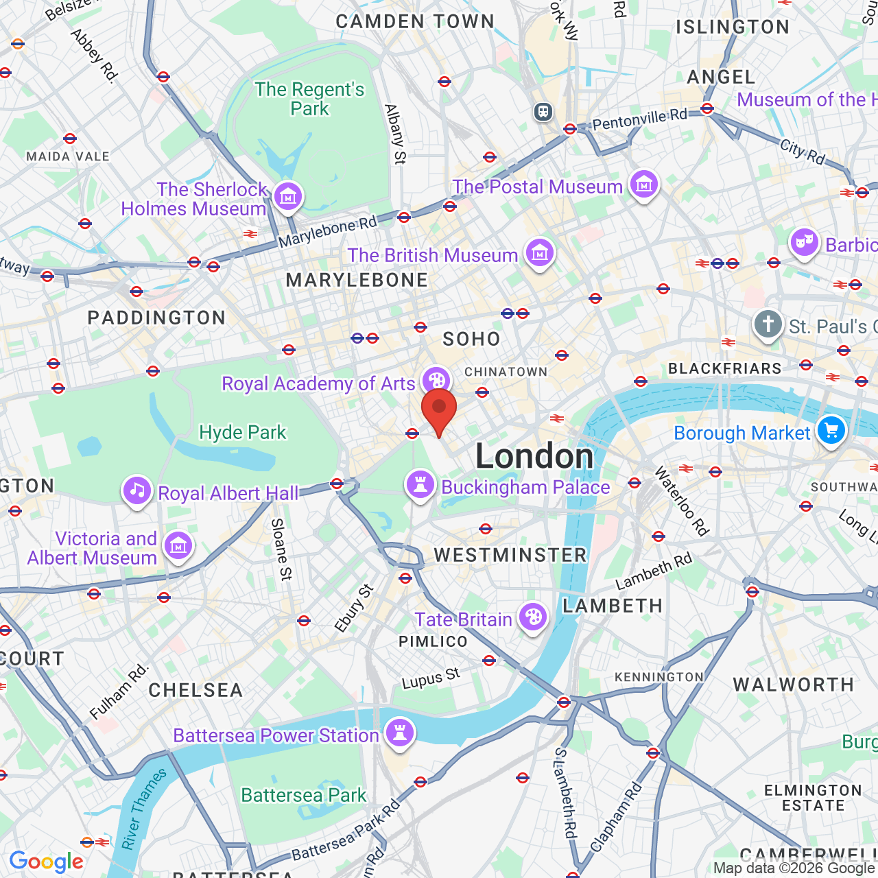 Map displaying job location