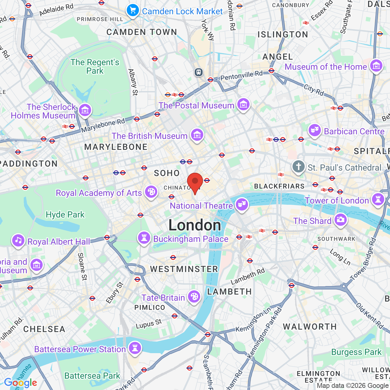 Map displaying job location