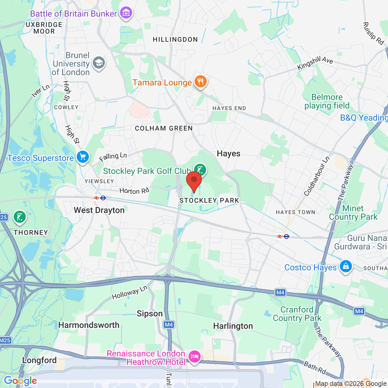 Map displaying job location