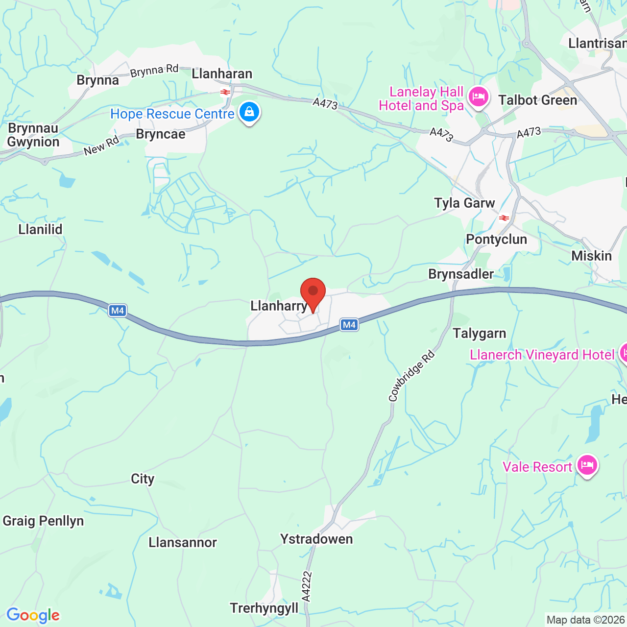 Map displaying job location