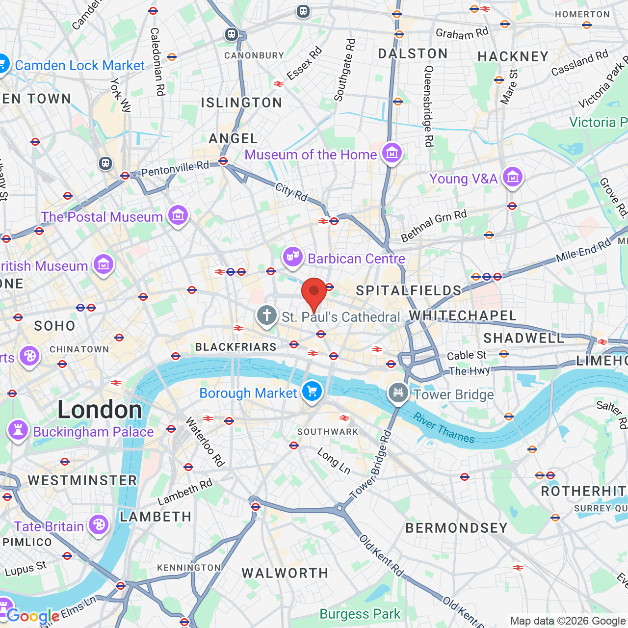 Map displaying job location