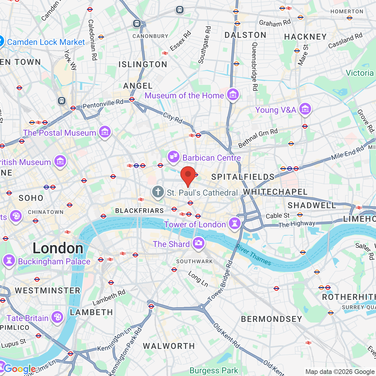 Map displaying job location