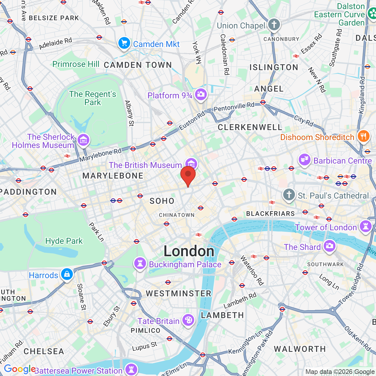 Map displaying job location