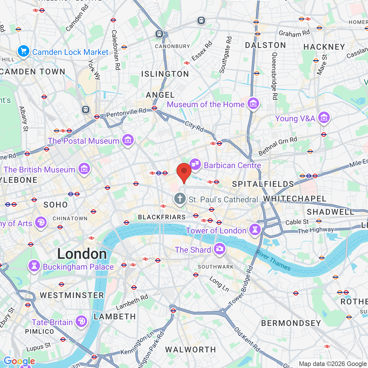 Map displaying job location