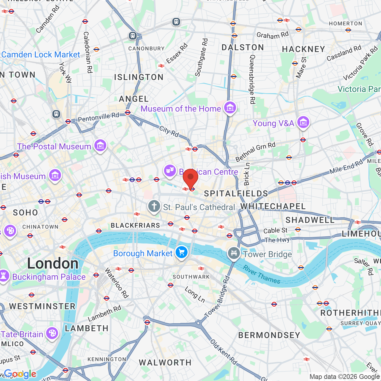 Map displaying job location