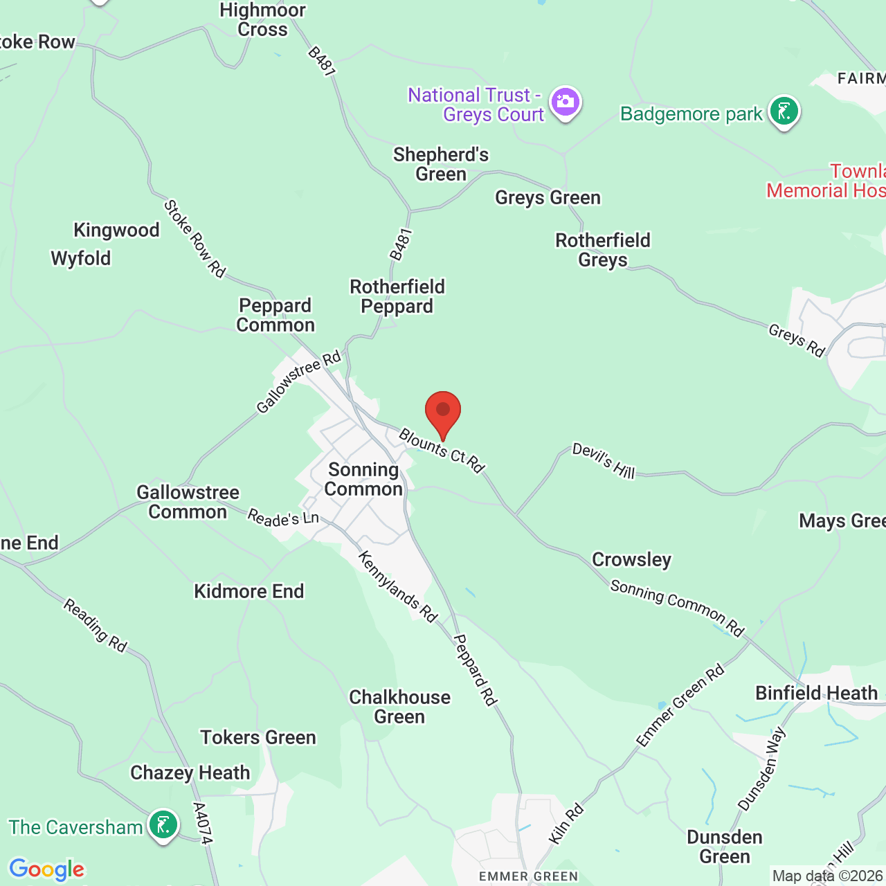 Map displaying job location