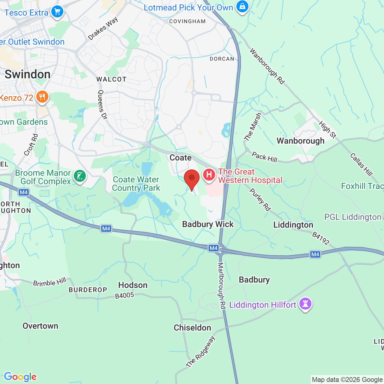 Map displaying job location