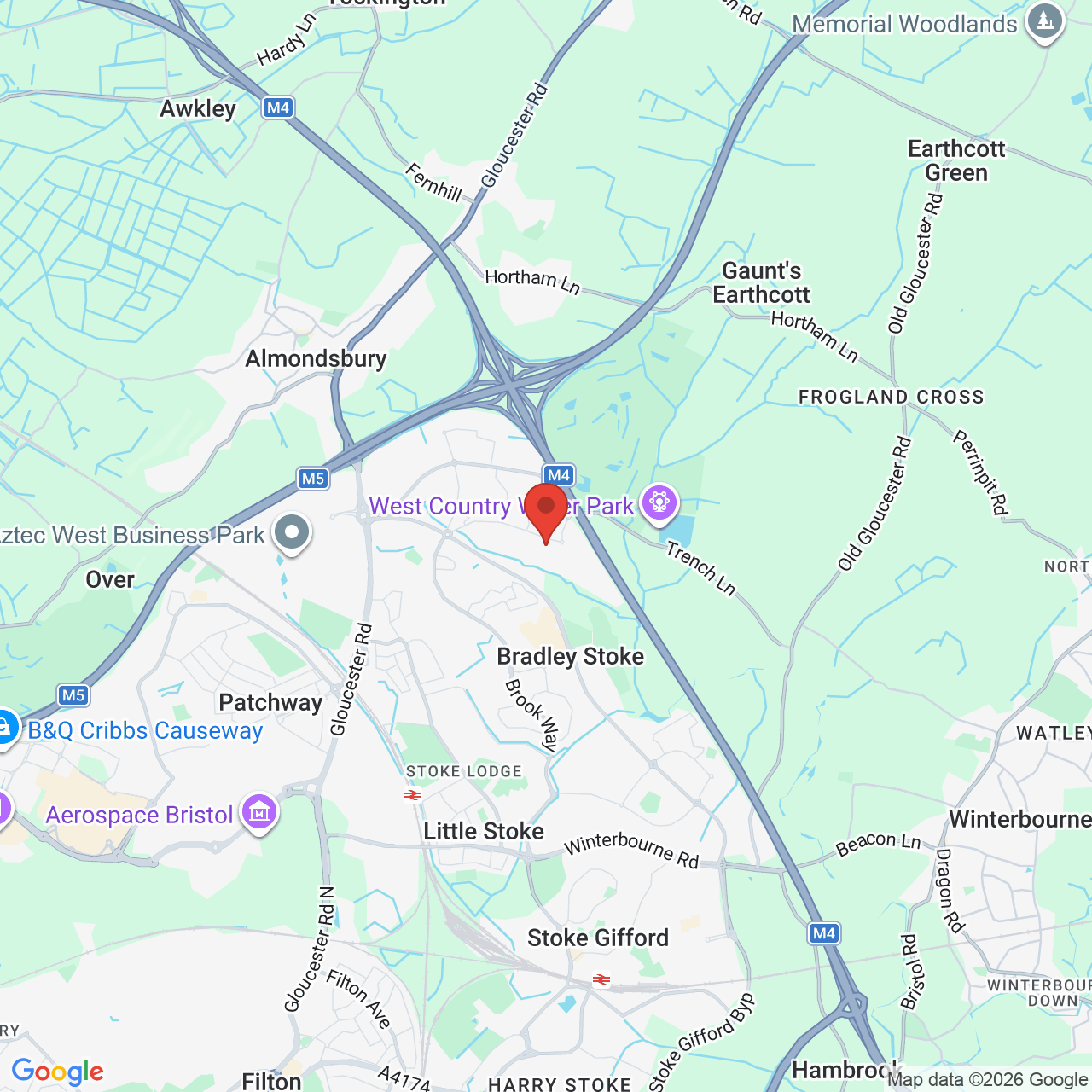 Map displaying job location