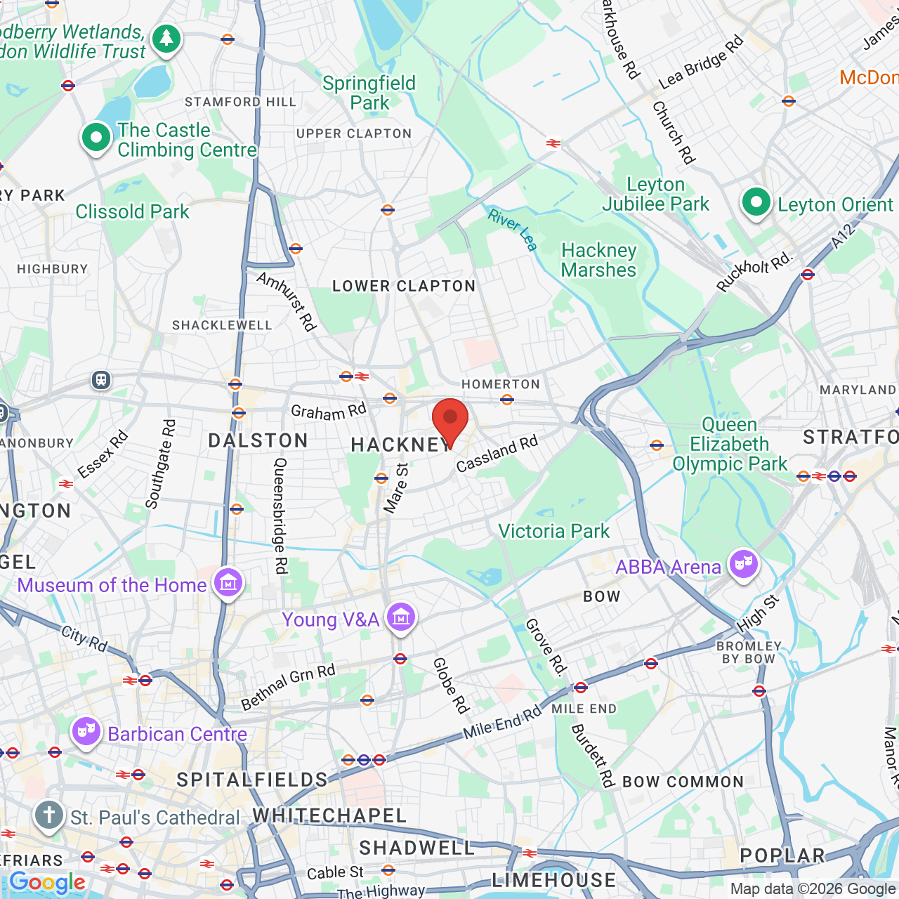 Map displaying job location