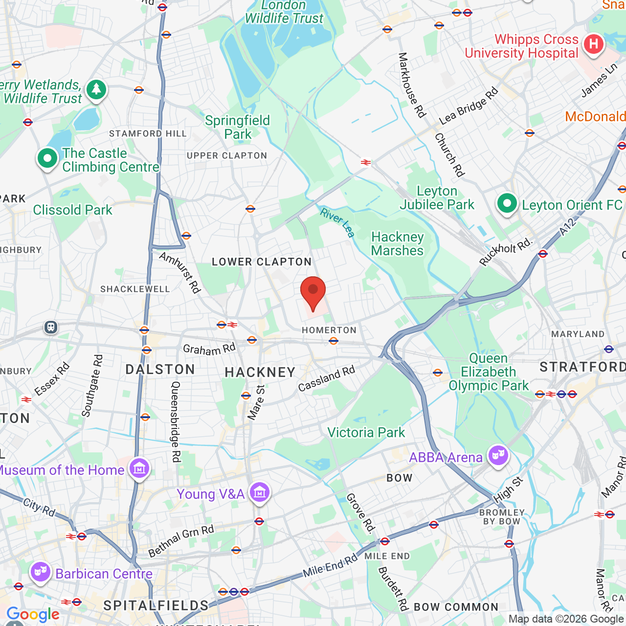 Map displaying job location