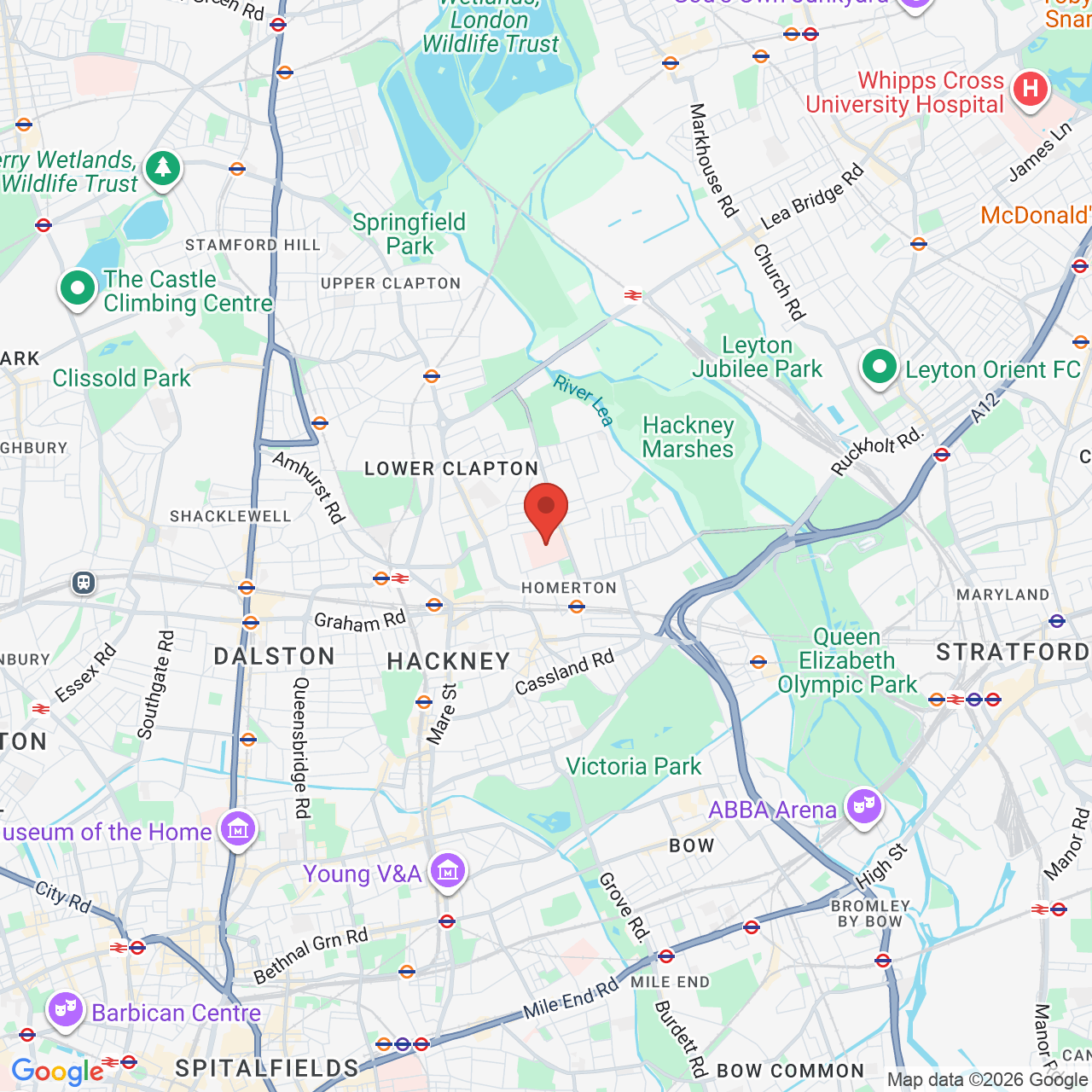 Map displaying job location