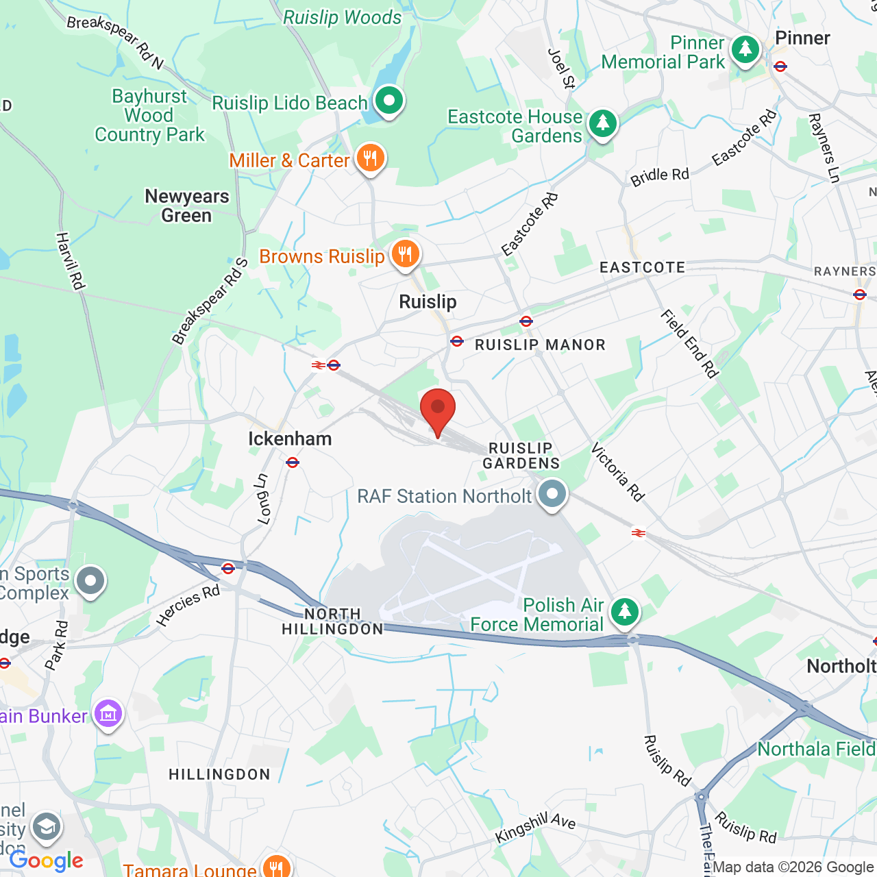 Map displaying job location