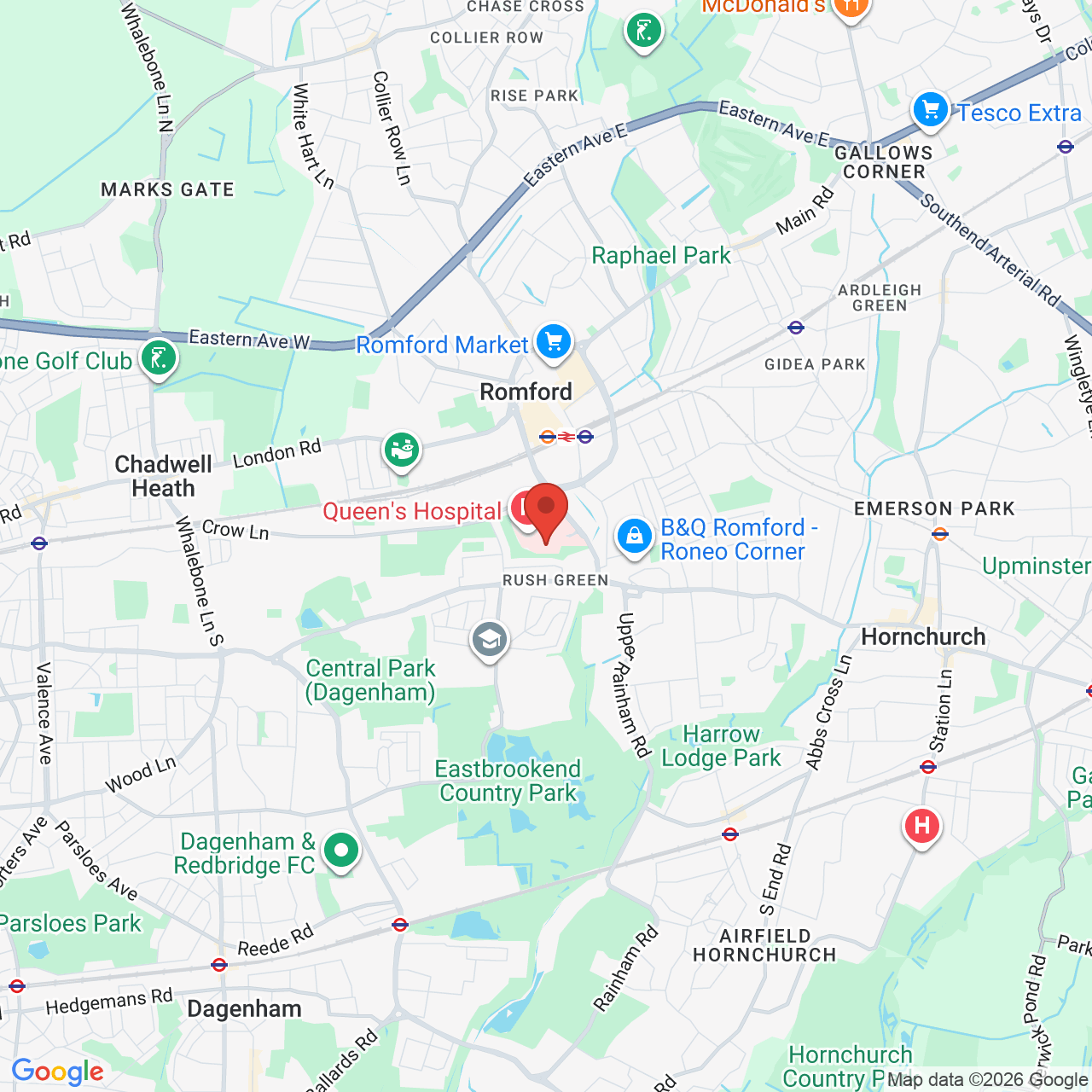 Map displaying job location