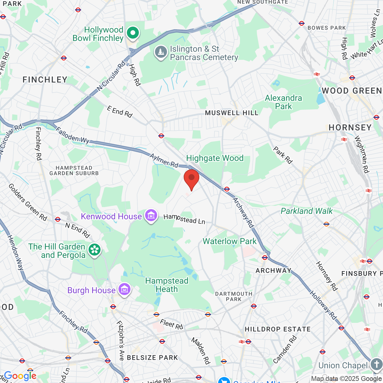 Map displaying job location