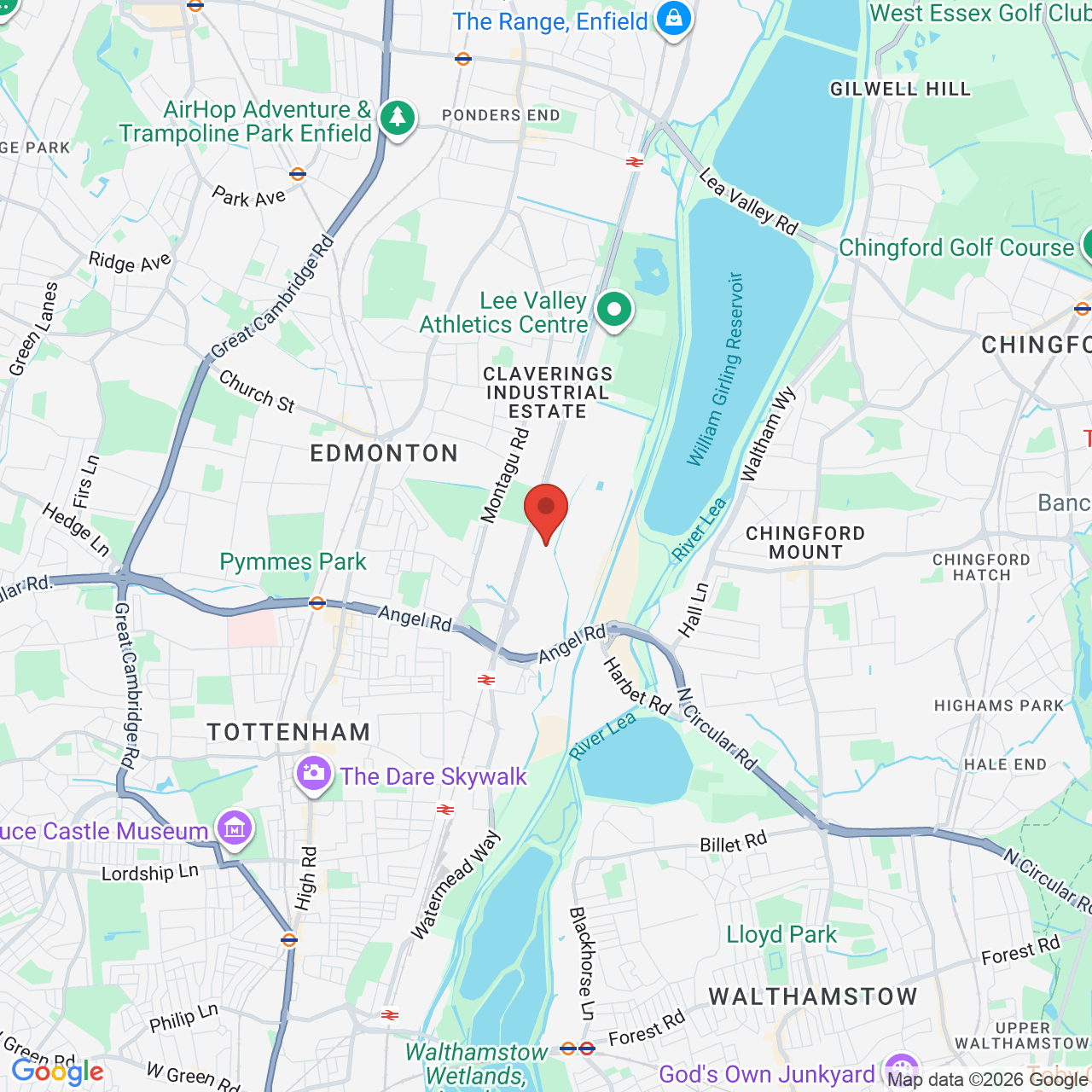 Map displaying job location