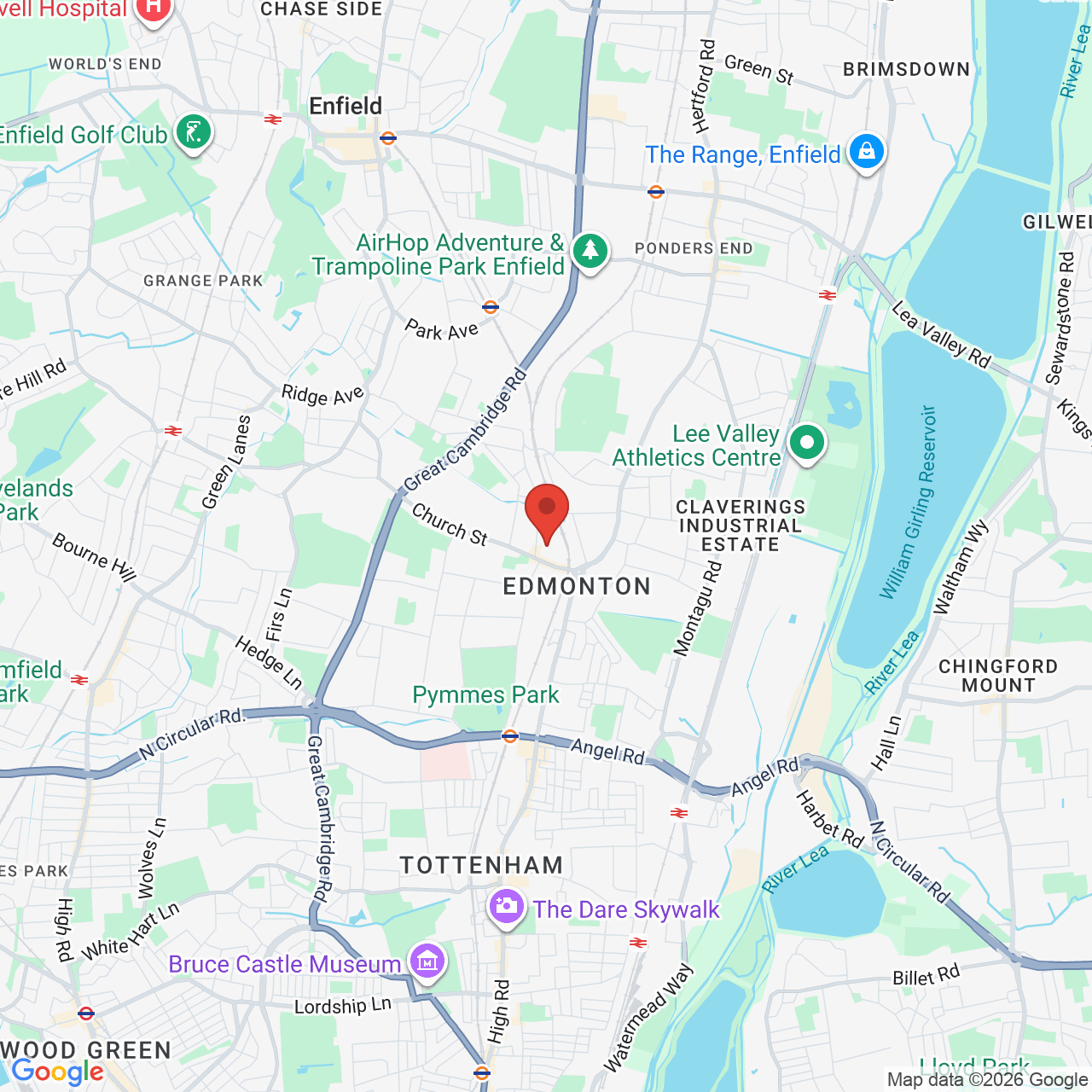 Map displaying job location